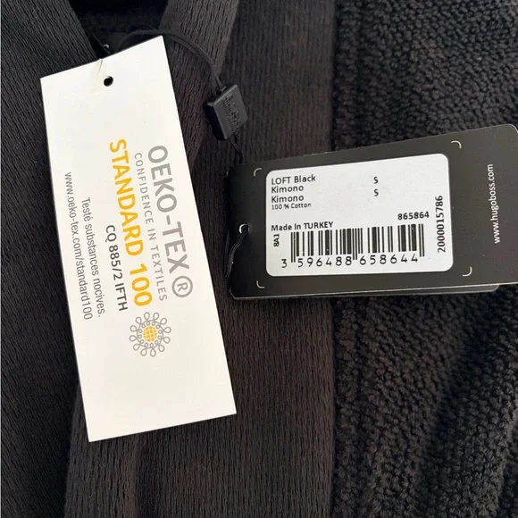 Hugo Boss Charcoal Gray Men's Robe - Picture 2 of 4